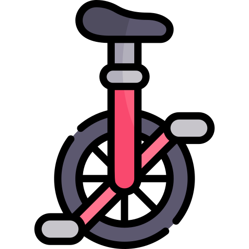 Monocycle Kawaii Lineal color icon
