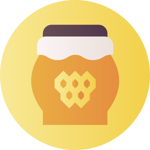 Honey Flat Circular Gradient icon