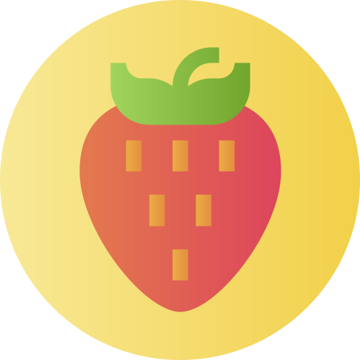 Strawberry Flat Circular Gradient icon