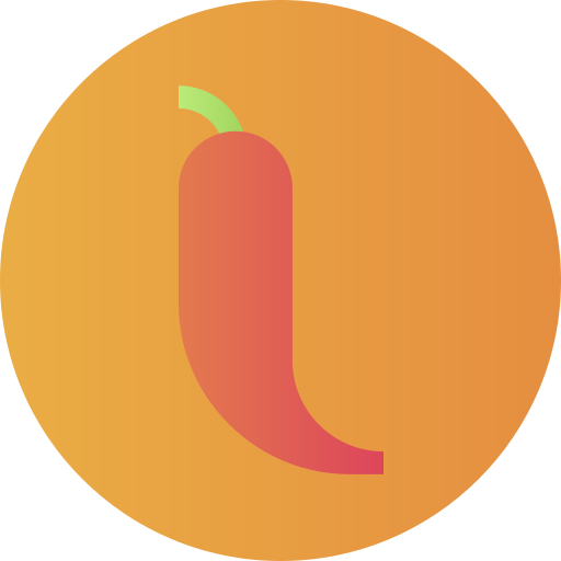 czerwona papryczka chilli Flat Circular Gradient ikona