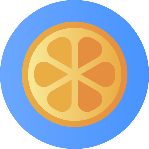 オレンジ Flat Circular Gradient icon