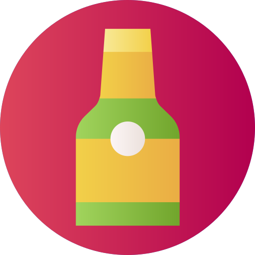 alkohol Flat Circular Gradient ikona
