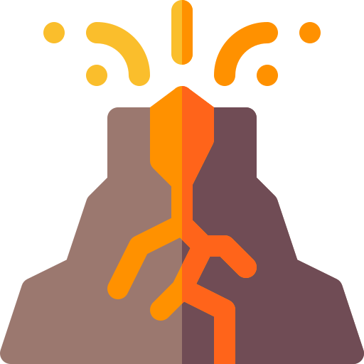 Volcano Basic Rounded Flat icon