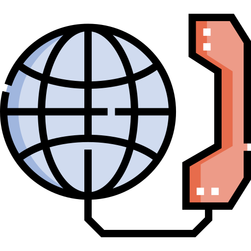 comunicacion global Detailed Straight Lineal color icono