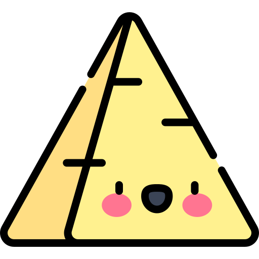 pyramide Kawaii Lineal color icon