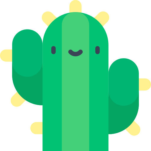 kaktus Kawaii Flat icon