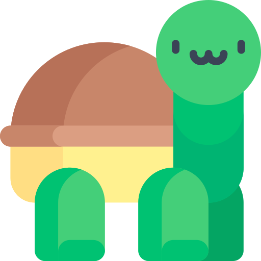 tortuga Kawaii Flat icono