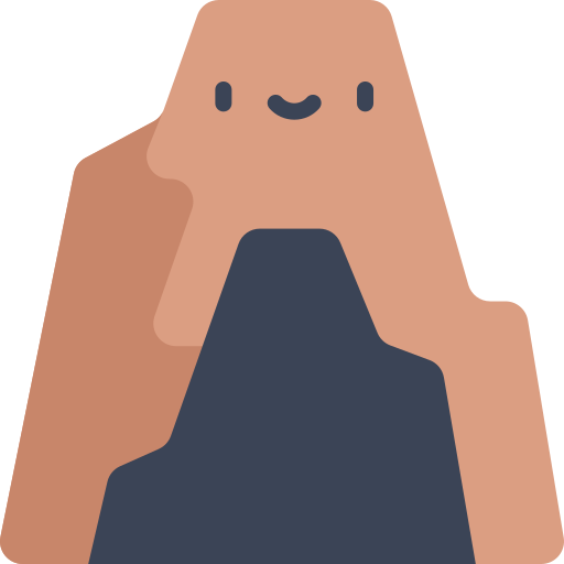 cueva Kawaii Flat icono