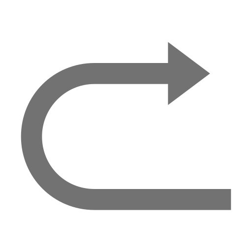 Curve arrow Generic Grey icon