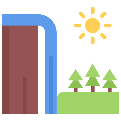 Водопад Coloring Flat иконка