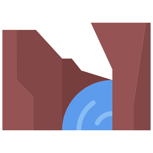 Mountain Coloring Flat icon