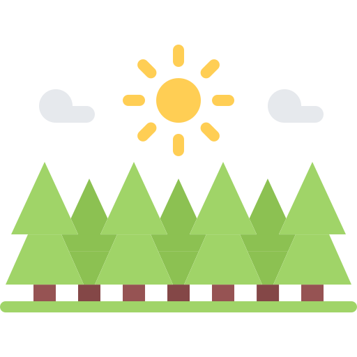 숲 Coloring Flat icon
