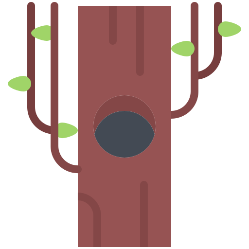 drzewo Coloring Flat ikona