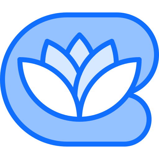 waterlelie Coloring Blue icoon