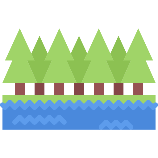 Trees Coloring Flat icon