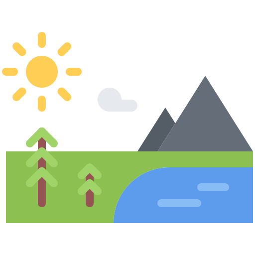 風景 Coloring Flat icon