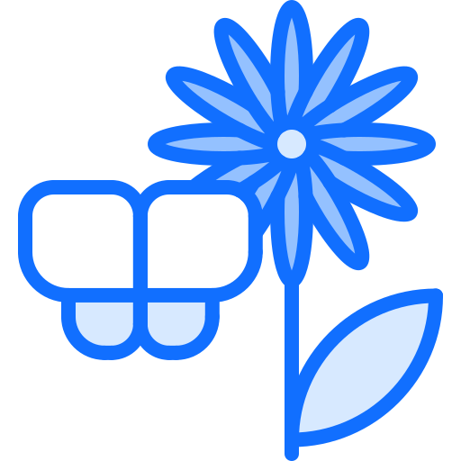 fleur Coloring Blue Icône