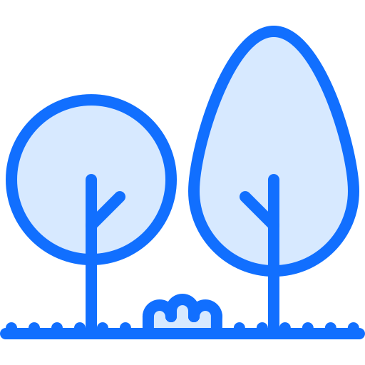 des arbres Coloring Blue Icône