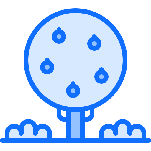 Apple tree Coloring Blue icon
