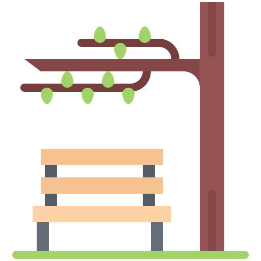 Bench Coloring Flat icon