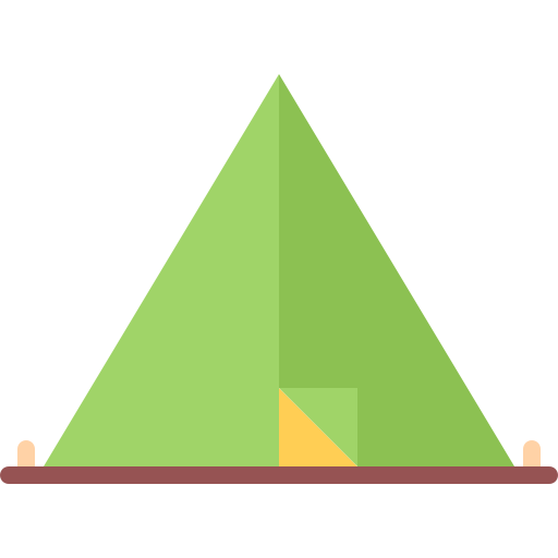 キャンプ Coloring Flat icon