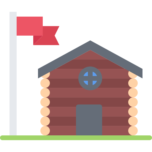 Hut Coloring Flat icon