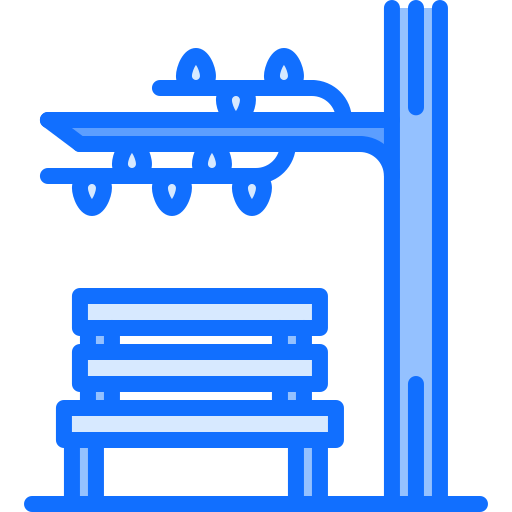 ベンチ Coloring Blue icon