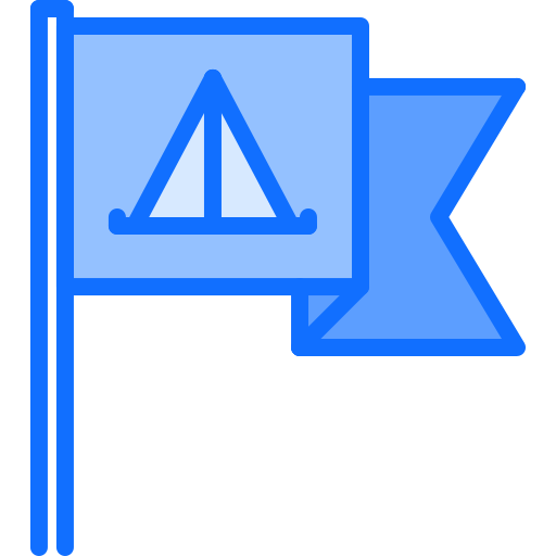 Camping Coloring Blue icon