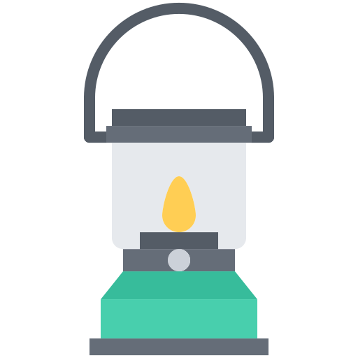 Oil lamp Coloring Flat icon