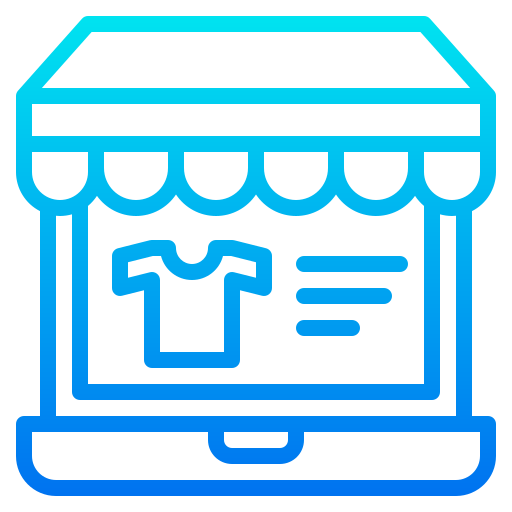 Shopping store srip Gradient icon