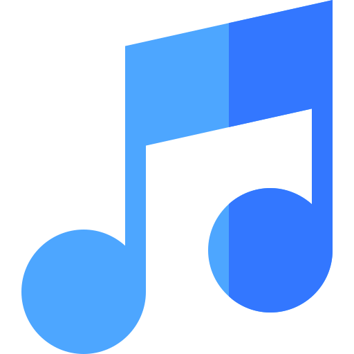 Музыкальная нота Basic Straight Flat иконка
