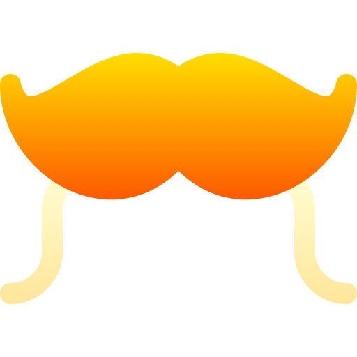Moustache Basic Gradient Gradient icon