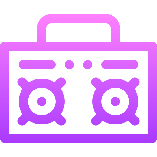 Boombox Basic Gradient Lineal color icon