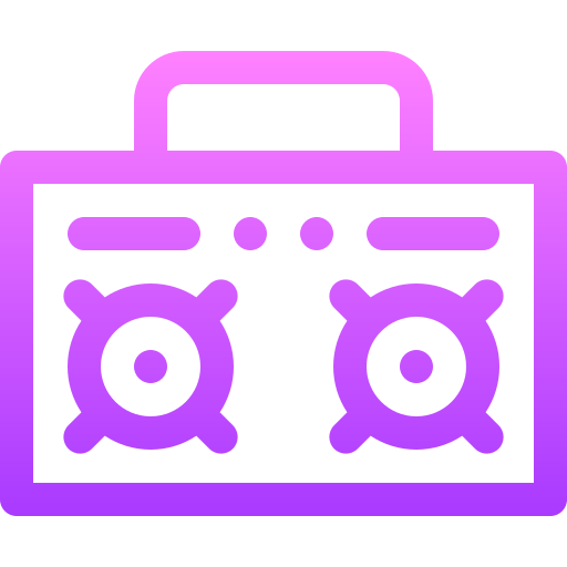 boombox Basic Gradient Lineal color icon