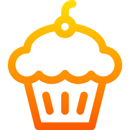 cupcake Basic Gradient Lineal color icon