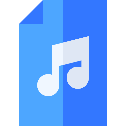音楽ファイル Basic Straight Flat icon