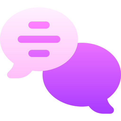 ventana de chat Basic Gradient Gradient icono