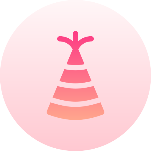 Party hat Basic Gradient Circular icon