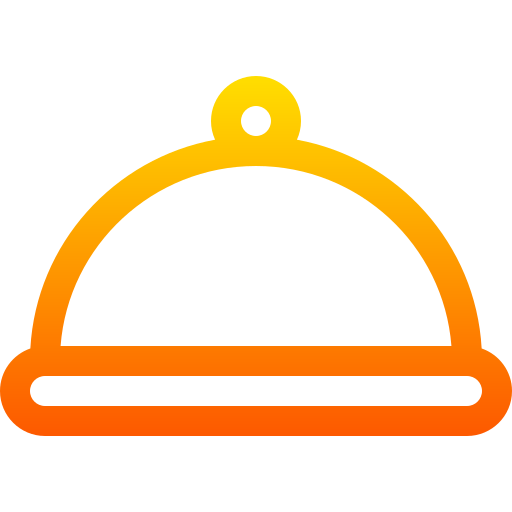 bandeja de comida Basic Gradient Lineal color icono