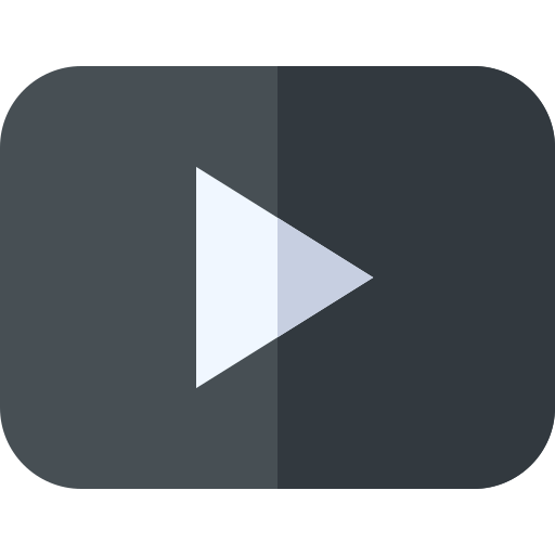 reproductor de video Basic Straight Flat icono