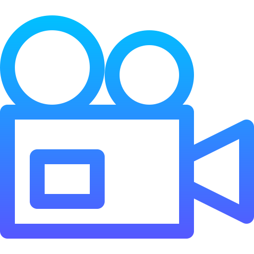 camara de video Basic Gradient Lineal color icono