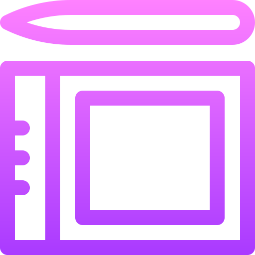 Drawing tablet Basic Gradient Lineal color icon