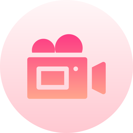 camara de video Basic Gradient Circular icono