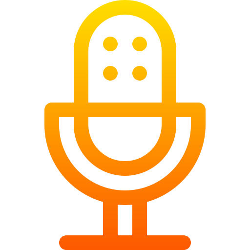micrófono Basic Gradient Lineal color icono
