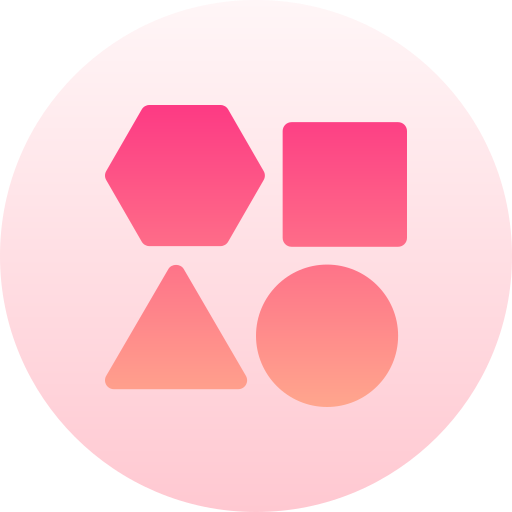 Geometrical shapes Basic Gradient Circular icon