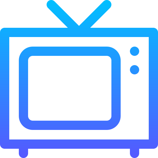 telewizja Basic Gradient Lineal color ikona