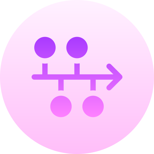chronologie Basic Gradient Circular Icône