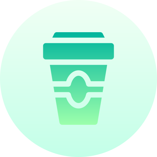 café Basic Gradient Circular icono