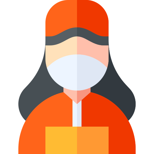 Delivery woman Basic Straight Flat icon