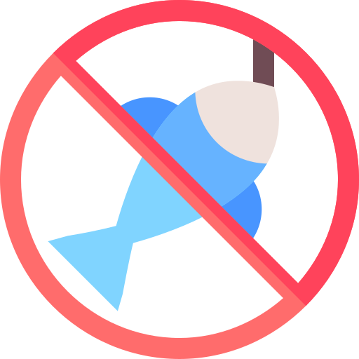 No fishing Basic Straight Flat icon